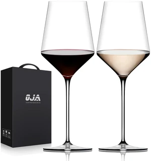 Wine Glasses Set, Crystal Red Hand Blown Wine Glass, Set of 2, 15 oz | Long Stem, Thin Rim, Premium, Perfect for Red or White, Daily Use, Unique Wedding Anniversary or Birthday Gift Wine Glasses Set, Crystal Red Hand Blown Wine Glass, Set of 2, 15 oz | Long Stem, Thin Rim, Premium, Perfect for Red or White, Daily Use, Unique Wedding Anniversary or Birthday Gift