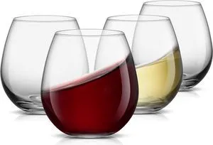 Spirits Stemless Wine Glasses for Red or White Wine (Set of 4)-15-Ounces Spirits Stemless Wine Glasses for Red or White Wine (Set of 4)-15-Ounces