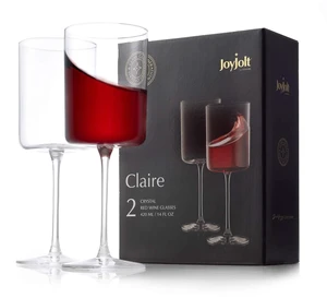 Claire 14oz Red Wine Glass Set, Large Wine Glasses Set of 2, Elegant Crystal Wide Rim Stemware, Modern Glasses with Stem, Made in Europe Stemmed Glassware for Unique Gifts Claire 14oz Red Wine Glass Set, Large Wine Glasses Set of 2, Elegant Crystal Wide Rim Stemware, Modern Glasses with Stem, Made in Europe Stemmed Glassware for Unique Gifts