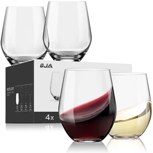 Wine Glasses Set, Crystal Stemless Red Wine Glass, Set of 4, 15 oz | No Stem, Clear, Sturdy Drinking Glass for White Wine, Daily Use, Birthday, Wedding, Home Party, Anniversary, Shower Gift Wine Glasses Set, Crystal Stemless Red Wine Glass, Set of 4, 15 oz | No Stem, Clear, Sturdy Drinking Glass for White Wine, Daily Use, Birthday, Wedding, Home Party, Anniversary, Shower Gift