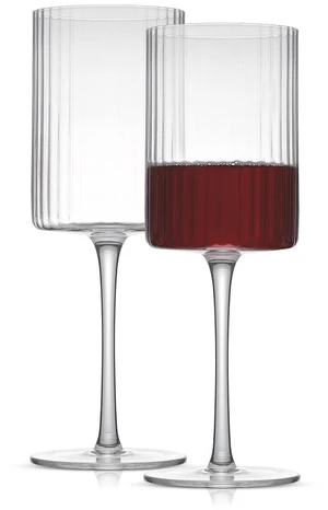 Elle Fluted Wine Glasses, 17.5oz Red Wine Glass Set of 2, Unique Stemmed Glass, Big Long Stem Cocktail Vintage Style Drinking Glasses Elle Fluted Wine Glasses, 17.5oz Red Wine Glass Set of 2, Unique Stemmed Glass, Big Long Stem Cocktail Vintage Style Drinking Glasses