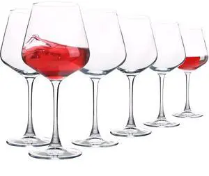 20 Ounce Burgundy Wine Glasses, Long Stemmed, Set of 6 | Premium, Crystal-clear Large Capacity Red Wine Glass Set 20 Ounce Burgundy Wine Glasses, Long Stemmed, Set of 6 | Premium, Crystal-clear Large Capacity Red Wine Glass Set