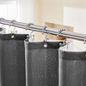 Grey Shower Curtain and Liner, 3 in 1 Shower Curtain Set with 12 Double Sided Shower Curtain Hooks, Cloth Shower Curtains for Bathroom,Waterproof, 72" W*72" H Grey Shower Curtain and Liner, 3 in 1 Shower Curtain Set with 12 Double Sided Shower Curtain Hooks, Cloth Shower Curtains for Bathroom,Waterproof, 72" W*72" H