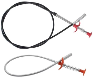 Spring Pipeline Dredge Hook Cleaner Gripper Grabber Pickup Tool | 2-Pack Flexible Drain Clog Remover Retractable Claw Retriever for Kitchen Bathroom Toilet Tub (24inch + 64inch) Spring Pipeline Dredge Hook Cleaner Gripper Grabber Pickup Tool | 2-Pack Flexible Drain Clog Remover Retractable Claw Retriever for Kitchen Bathroom Toilet Tub (24inch + 64inch)