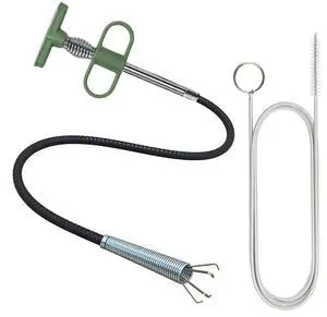 2-in-1 Drain Cleaning Kit, 33-Inch 4-Claw Grabber & 60-Inch Drain Brush | 4-Claw Hair Removal Flexible Pipe Scrubbing Clears Debris And Residue For Sinks, Showers, Bathtubs And Kitchen Drains 2-in-1 Drain Cleaning Kit, 33-Inch 4-Claw Grabber & 60-Inch Drain Brush | 4-Claw Hair Removal Flexible Pipe Scrubbing Clears Debris And Residue For Sinks, Showers, Bathtubs And Kitchen Drains