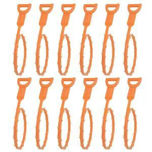 Flexible Drain Clog Remover Snake Tool for Hair and Debris, Unclog Toilet, Sink, Shower, Bathtub, Sewer, 19.6-Inch, 12 Pack Flexible Drain Clog Remover Snake Tool for Hair and Debris, Unclog Toilet, Sink, Shower, Bathtub, Sewer, 19.6-Inch, 12 Pack