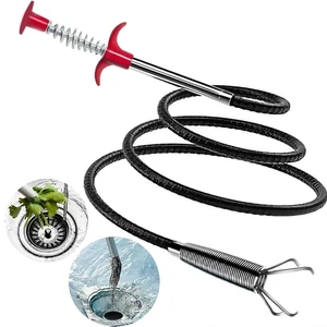 Drain Snake 116 Inch Flexible Claw Grabber Tool with 4 Claws Bendable Hose - Flexible Grabber Claw Pick Up Reacher Tool for Clogged Drains Opener Cleaning Drain Snake 116 Inch Flexible Claw Grabber Tool with 4 Claws Bendable Hose - Flexible Grabber Claw Pick Up Reacher Tool for Clogged Drains Opener Cleaning