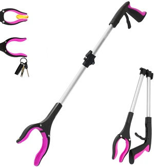 32 inch Heavy Duty(up to 10 lbs) Reacher Grabber Tool with Strong Magnetic (New Pink) 1 Pack 32 inch Heavy Duty(up to 10 lbs) Reacher Grabber Tool with Strong Magnetic (New Pink) 1 Pack