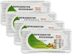 Refrigerator Deodorizer(4 pack), Fridge and Freezer Odor Eliminator, Activated Carbon Smell Remover and Moisture Absorber Refrigerator Deodorizer(4 pack), Fridge and Freezer Odor Eliminator, Activated Carbon Smell Remover and Moisture Absorber