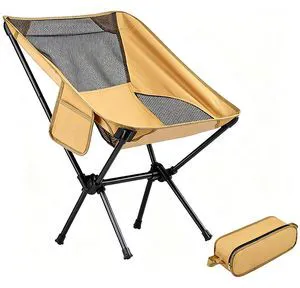 Portable Folding Camping Chair for Outdoor Leisure Use Mesh Khaki | Comes with storage bag & breathable mesh, sturdy durable, great for hiking, beach, home, park & outdoor use Portable Folding Camping Chair for Outdoor Leisure Use Mesh Khaki | Comes with storage bag & breathable mesh, sturdy durable, great for hiking, beach, home, park & outdoor use