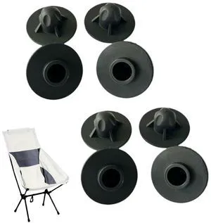 Moon Chair Feet Caps, Anti-Slip, 13mm, 8 Pcs, Black | Fits 13mm / 0.51-inch legs | For ultralight folding camping chairs | Non-slip rubber material | Pack of 8 Moon Chair Feet Caps, Anti-Slip, 13mm, 8 Pcs, Black | Fits 13mm / 0.51-inch legs | For ultralight folding camping chairs | Non-slip rubber material | Pack of 8