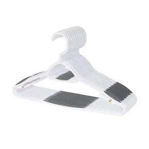 Set of 12 Deluxe Non Slip Clothes Hangers - Space Saving Design for Jackets, Pants, Shirts, 360 Degree Swivel Neck, Soft Grip Bars, Produced in North America Set of 12 Deluxe Non Slip Clothes Hangers - Space Saving Design for Jackets, Pants, Shirts, 360 Degree Swivel Neck, Soft Grip Bars, Produced in North America
