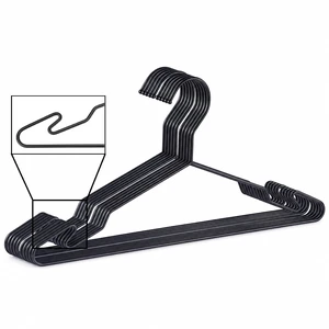 Black Metal Hangers, Heavy Duty Clothes Hangers with Non-Slip Grooves, Slim Space Saving Coat Hangers - 10 Pack Black Black Metal Hangers, Heavy Duty Clothes Hangers with Non-Slip Grooves, Slim Space Saving Coat Hangers - 10 Pack Black