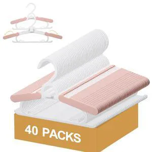 40 Pack Baby Clothes Hangers 11-15" Adjustable Thickened Kid Hangers Pink | Non-Slip Plastic Toddler Hangers For Nursery Closet Toddlers Infant Children To Teenager 40 Pack Baby Clothes Hangers 11-15" Adjustable Thickened Kid Hangers Pink | Non-Slip Plastic Toddler Hangers For Nursery Closet Toddlers Infant Children To Teenager