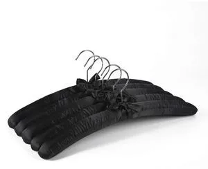 5 Pack Large Black Satin Padded Hangers for Women Clothing 17" | No Shoulder Bump, Silk Clothes Hangers for Sweaters, Dress, Wedding Dress, Bridal Gown, Cashmere 5 Pack Large Black Satin Padded Hangers for Women Clothing 17" | No Shoulder Bump, Silk Clothes Hangers for Sweaters, Dress, Wedding Dress, Bridal Gown, Cashmere