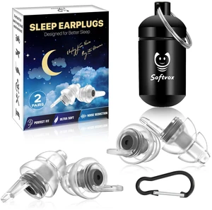 Ear Plugs for Sleeping 2 Pairs, Ultra-Comfy Reusable Small Earplugs for Sleep, Travel, Focus, Side Sleepers, Snoring - 27 dB Soundproof Noise Cancelling Silicone Hearing Protection Ear Plugs for Sleeping 2 Pairs, Ultra-Comfy Reusable Small Earplugs for Sleep, Travel, Focus, Side Sleepers, Snoring - 27 dB Soundproof Noise Cancelling Silicone Hearing Protection