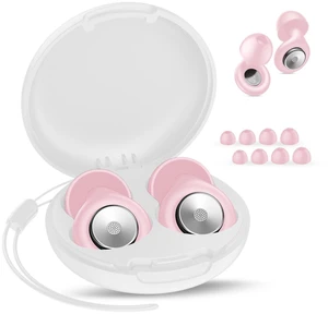 Earplugs for Hearing Protection and Noise Reduction, Sleeping Noise Cancelling, 30dB Soft Silicone Hearing Protection Earplugs, Reusable with Case & 8Eartips for Deep Focus, Light Pink Earplugs for Hearing Protection and Noise Reduction, Sleeping Noise Cancelling, 30dB Soft Silicone Hearing Protection Earplugs, Reusable with Case & 8Eartips for Deep Focus, Light Pink