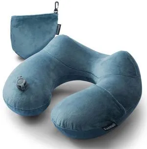 Inflatable Travel Neck Pillow, Cervical Support for Airplane & Car | Upgraded Ergonomic Blow-Up Cushion with Washable Cover, Relieves Neck Pain for Office Naps, Car Trips & Long Flights, Grey Inflatable Travel Neck Pillow, Cervical Support for Airplane & Car | Upgraded Ergonomic Blow-Up Cushion with Washable Cover, Relieves Neck Pain for Office Naps, Car Trips & Long Flights, Grey