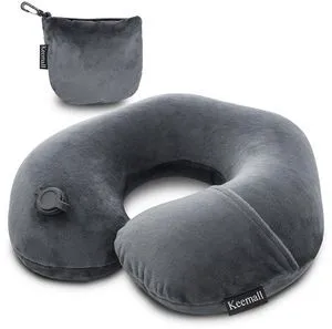 Inflatable Travel Neck Pillow, Cervical Support for Airplane & Car | Portable Super Soft Foldable Neck Cushion Headrest, Adjustable Support for Plane, Train&Office Naps to Help Relieve Neck Pain Inflatable Travel Neck Pillow, Cervical Support for Airplane & Car | Portable Super Soft Foldable Neck Cushion Headrest, Adjustable Support for Plane, Train&Office Naps to Help Relieve Neck Pain