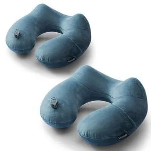 Inflatable Travel Neck Pillow for Airplane & Long Flights, 2 Pack | Upgraded Support Inflatable Neck Cushion, Ergonomic Design, Washable Cover for Sleeping & Traveling, Long Flights Inflatable Travel Neck Pillow for Airplane & Long Flights, 2 Pack | Upgraded Support Inflatable Neck Cushion, Ergonomic Design, Washable Cover for Sleeping & Traveling, Long Flights