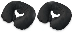 2 Pack Inflatable Travel Neck Cushion Pillow Supports Head & Neck, Cotton Poly Blend, Black 2 Pack Inflatable Travel Neck Cushion Pillow Supports Head & Neck, Cotton Poly Blend, Black