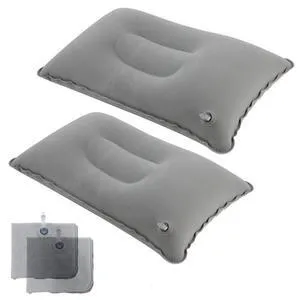 2Pack Ultralight A4 Size Inflatable Travel Pillow, Small Squared Flocked Fabric Air Pillow for Traveling, Holiday Trip, Hiking, Camping,Napping,Neck Lumbar Support(Gray) 2Pack Ultralight A4 Size Inflatable Travel Pillow, Small Squared Flocked Fabric Air Pillow for Traveling, Holiday Trip, Hiking, Camping,Napping,Neck Lumbar Support(Gray)