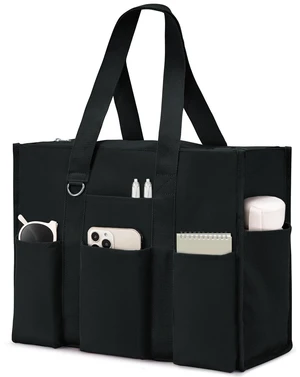 Large Tote Bag for Women Waterproof with 12 Pockets Top Zipper Closure Utility Teacher Nurse Bags for Work School Large Tote Bag for Women Waterproof with 12 Pockets Top Zipper Closure Utility Teacher Nurse Bags for Work School