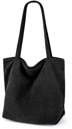Corduroy Tote Bag for Women,Hobo HandBags with Zipper | Large Capacity Casual Shoulder Bag with Inner Pockets for Shopping Work Daily Travel.(Black) Corduroy Tote Bag for Women,Hobo HandBags with Zipper | Large Capacity Casual Shoulder Bag with Inner Pockets for Shopping Work Daily Travel.(Black)