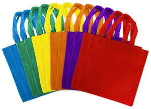 Assorted Colorful Solid Blank Fabric Tote Party Gift Bags Rainbow with Handles for Birthday Favors, Snacks, Decoration, Arts & Crafts, Event Supplies (12 Pack) (12" Inches) Assorted Colorful Solid Blank Fabric Tote Party Gift Bags Rainbow with Handles for Birthday Favors, Snacks, Decoration, Arts & Crafts, Event Supplies (12 Pack) (12" Inches)