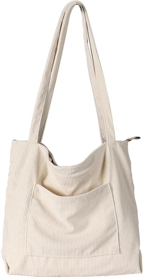 Women Corduroy Tote Bag, Large Shoulder Hobo Bags Casual Handbags | Big Capacity Shopping Purses Work Bag (Beige) Women Corduroy Tote Bag, Large Shoulder Hobo Bags Casual Handbags | Big Capacity Shopping Purses Work Bag (Beige)