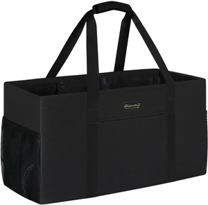 Extra Large Utility Tote Bag, Stand Up Utility Tote with Metal Wire Frame & Hard Bottom Board, Reusable Grocery Bags With Handles, Extra Large Beach Bag, Collapsible Car Tote Extra Large Utility Tote Bag, Stand Up Utility Tote with Metal Wire Frame & Hard Bottom Board, Reusable Grocery Bags With Handles, Extra Large Beach Bag, Collapsible Car Tote