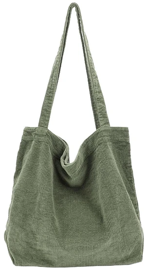 Corduroy Tote Bag, Large Work Shoulder Purse for Women | Soft corduroy purse, casual handbag for teachers, office, college, travel, gym & daily commute, light green Corduroy Tote Bag, Large Work Shoulder Purse for Women | Soft corduroy purse, casual handbag for teachers, office, college, travel, gym & daily commute, light green