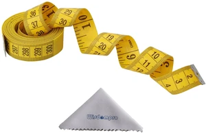 120" Soft Tape Measure for Sewing, Cloth, Body Measuring, Yellow | PVC Fiberglass 300 cm Ruler, 0.75 Inch Wide, Tailor's Flexible Fabric Measurement, Indexed in Metric & Standard Units, Single 120" Soft Tape Measure for Sewing, Cloth, Body Measuring, Yellow | PVC Fiberglass 300 cm Ruler, 0.75 Inch Wide, Tailor's Flexible Fabric Measurement, Indexed in Metric & Standard Units, Single
