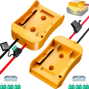 2-Pack for Dewalt 20V Battery Adapter for Power Wheels Battery Upgrade Conversion Kit with Wire Connectors, Fuses, 12AWG Wire, Power Tool Drill Battery Converter Adapter for Kids Car, RC Toy, DIY, Etc 2-Pack for Dewalt 20V Battery Adapter for Power Wheels Battery Upgrade Conversion Kit with Wire Connectors, Fuses, 12AWG Wire, Power Tool Drill Battery Converter Adapter for Kids Car, RC Toy, DIY, Etc