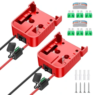 2 Packs Power Wheel Adapter for Milwaukee M18 Battery Adapter 18V Power Wheel Battery Conversion Kit with Switch, Fuse & Wire Terminals, 12AWG Wire, Power Connector for DIY Rc Car Toys and Robotics 2 Packs Power Wheel Adapter for Milwaukee M18 Battery Adapter 18V Power Wheel Battery Conversion Kit with Switch, Fuse & Wire Terminals, 12AWG Wire, Power Connector for DIY Rc Car Toys and Robotics