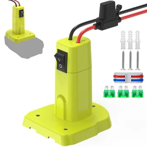 1 Pack Power Wheel Adapter Compatible with Ryobi 18V Battery | Upgraded Battery Converter Kit with Switch, Fuse & Wire Terminals, 12 AWG Wire, Power Connector for DIY RC Car Toys Robotics 1 Pack Power Wheel Adapter Compatible with Ryobi 18V Battery | Upgraded Battery Converter Kit with Switch, Fuse & Wire Terminals, 12 AWG Wire, Power Connector for DIY RC Car Toys Robotics