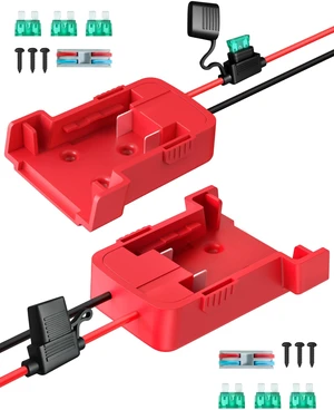 2 Pack 18V Adapter for Milwaukee M18 Battery Adapter Compatible with Power Wheels Battery Conversion Upgrade Kit for DIY Rc Car Toys, Robotics and Rc Truck with 30A Fuses Wire Terminals 12AWG Wire 2 Pack 18V Adapter for Milwaukee M18 Battery Adapter Compatible with Power Wheels Battery Conversion Upgrade Kit for DIY Rc Car Toys, Robotics and Rc Truck with 30A Fuses Wire Terminals 12AWG Wire