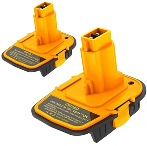 DM18D 2 Packs Battery Adapter Converter with USB Port | For De-walt 18V Tools, Converts De-walt 20V Mil-wau-kee 18V Li-ion to De-walt 18V Battery DM18D 2 Packs Battery Adapter Converter with USB Port | For De-walt 18V Tools, Converts De-walt 20V Mil-wau-kee 18V Li-ion to De-walt 18V Battery