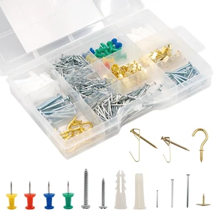 521 Pcs Picture Hanging Kit Including Drywall Anchors and Screws, Wire Hanging Nails and Screws Assortment Kit for Wall Art Hanging Kit, Picture Hangers, Cup Hooks, Push Pins 521 Pcs Picture Hanging Kit Including Drywall Anchors and Screws, Wire Hanging Nails and Screws Assortment Kit for Wall Art Hanging Kit, Picture Hangers, Cup Hooks, Push Pins