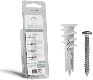 Reinforced Nylon 66 Drywall Repair Anchors - 90lb, Small Wall Hanging Kit for Apartment Quick Fixes & Towel Rack with Carbon Steel Screws, 10 Dry Wall Anchors and 10 Phillips Flat Head Wood Screws Reinforced Nylon 66 Drywall Repair Anchors - 90lb, Small Wall Hanging Kit for Apartment Quick Fixes & Towel Rack with Carbon Steel Screws, 10 Dry Wall Anchors and 10 Phillips Flat Head Wood Screws