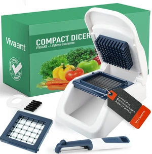 Mini Food Chopper and Onion Dicer, Small Hand Held Vegetable Cutter | Manual Vegetable Chopper for Kitchen, Stainless Steel Blades, BPA Free & Dishwasher Safe, 3 Inch Compact Size Fits Any Drawer Mini Food Chopper and Onion Dicer, Small Hand Held Vegetable Cutter | Manual Vegetable Chopper for Kitchen, Stainless Steel Blades, BPA Free & Dishwasher Safe, 3 Inch Compact Size Fits Any Drawer