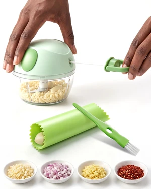 Manual Food Chopper - Hand Pull String Vegetable Dicer | Versatile Mini Processor: Perfect onion chopper and dicer for garlic, salad, salsa, pesto, hummus, nuts, and baby food Manual Food Chopper - Hand Pull String Vegetable Dicer | Versatile Mini Processor: Perfect onion chopper and dicer for garlic, salad, salsa, pesto, hummus, nuts, and baby food