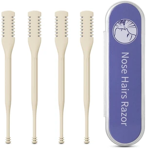 Manual Nose Hair Trimmer (Pack of 4) - Rotating Nasal Hair Razor Cutter with Ear Picker for Women and Men - Portable Nostril Hair Remover Tools Manual Nose Hair Trimmer (Pack of 4) - Rotating Nasal Hair Razor Cutter with Ear Picker for Women and Men - Portable Nostril Hair Remover Tools