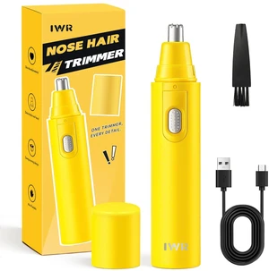 Nose Hair Trimmer, Rechargeable Nose Hair Trimmer for Men Women with Cleaning Brush, Multifunctional Nose and Ear Hair Trimmer Improved Stainless Steel Replaceable Blade Yellow Nose Hair Trimmer, Rechargeable Nose Hair Trimmer for Men Women with Cleaning Brush, Multifunctional Nose and Ear Hair Trimmer Improved Stainless Steel Replaceable Blade Yellow