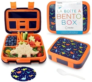 Dinosaur Bento Lunch Box Container for Small Kids Boys, Blue Orange | 5 Portion Sections, BPA-Free Spill-Proof Leakproof Removable Plastic Tray, Snacks and Lunches for Toddlers Pre-School Daycare Dinosaur Bento Lunch Box Container for Small Kids Boys, Blue Orange | 5 Portion Sections, BPA-Free Spill-Proof Leakproof Removable Plastic Tray, Snacks and Lunches for Toddlers Pre-School Daycare