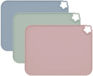 Silicone Placemat for Kid Stain-Proof Non-Slip Toddle Reusable PortableHeat Resistant for Toddlers placemat 3 Pack Silicone Placemat for Kid Stain-Proof Non-Slip Toddle Reusable PortableHeat Resistant for Toddlers placemat 3 Pack