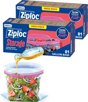 Gallon Food Storage Bags, 162 Total Bags (81 Count, 2-Pack) | Gallon Food Storage Bags, Reusable, Stand-Up Bottom for Easy Fill, 2-Pack, 81 Count Each, 162 Total Bags Gallon Food Storage Bags, 162 Total Bags (81 Count, 2-Pack) | Gallon Food Storage Bags, Reusable, Stand-Up Bottom for Easy Fill, 2-Pack, 81 Count Each, 162 Total Bags