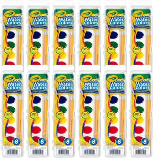Washable Watercolor Paint Sets, Bulk Art Supplies for Teacher 12ct | Watercolor Paint Sets for Kids, Teachers Classroom School Supplies, Preschool & Kindergarten Crafting Activities for Toddlers Washable Watercolor Paint Sets, Bulk Art Supplies for Teacher 12ct | Watercolor Paint Sets for Kids, Teachers Classroom School Supplies, Preschool & Kindergarten Crafting Activities for Toddlers