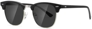 Men's Polarized Sunglasses, Semi Rimless Retro UV400 Shades AE0369 | Classic Style, Polycarbonate Lenses, Lightweight Metal Frame, Driving, Travel Men's Polarized Sunglasses, Semi Rimless Retro UV400 Shades AE0369 | Classic Style, Polycarbonate Lenses, Lightweight Metal Frame, Driving, Travel