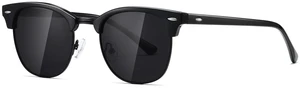 Men's Polarized Sunglasses, Semi Rimless Retro UV400 Shades AE0369 | Classic Style, Polycarbonate Lenses, Lightweight Metal Frame, Driving, Travel Men's Polarized Sunglasses, Semi Rimless Retro UV400 Shades AE0369 | Classic Style, Polycarbonate Lenses, Lightweight Metal Frame, Driving, Travel